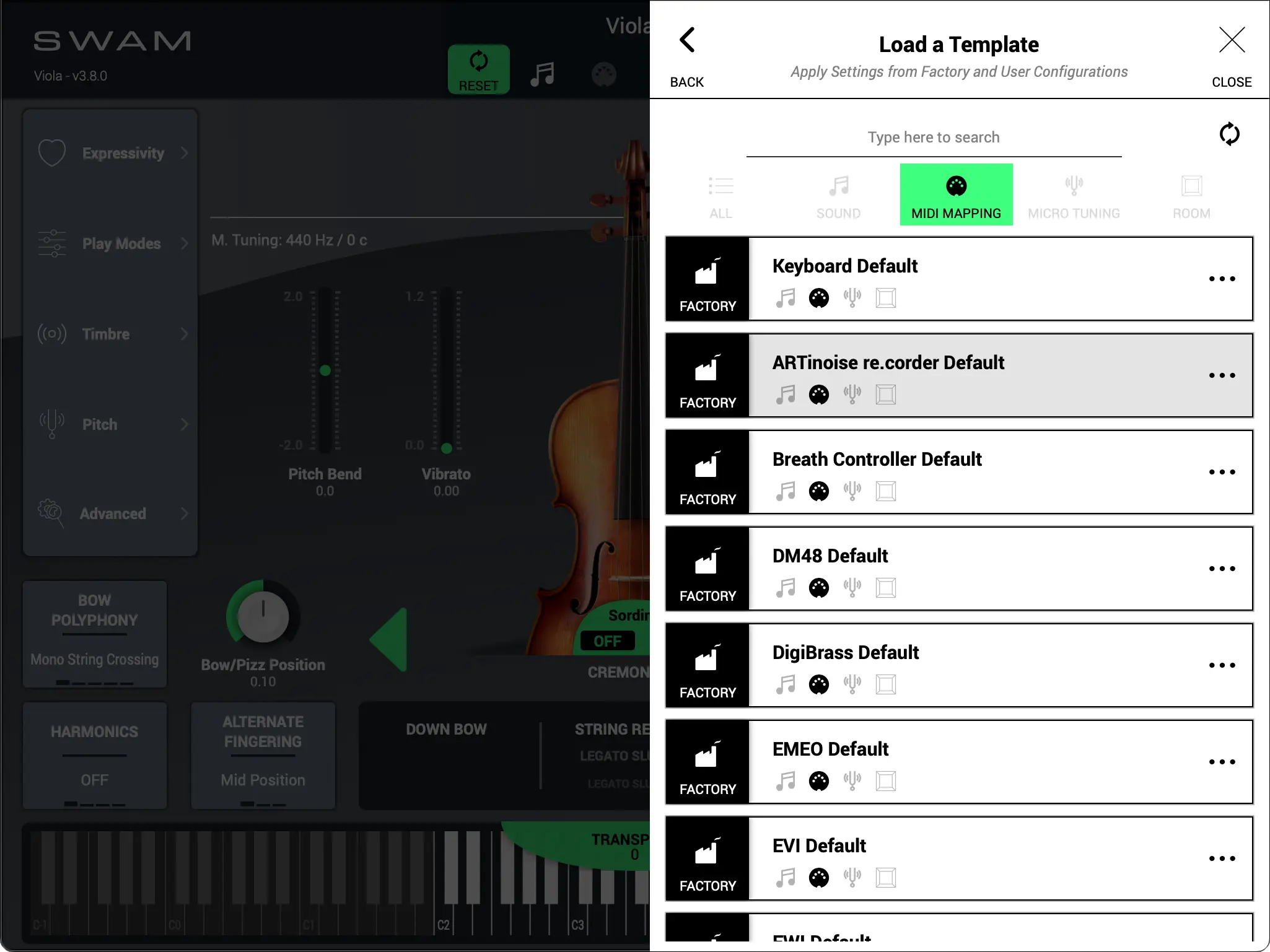 MIDI Mapping - Presets